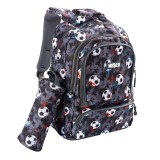 Ghiozdan cu 3 compartimente si penar inclus, Mesco, Fotbal