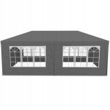Cort de gradina 3x6 m impermeabil, cu 6 pereti detasabili si structura metalica, gri