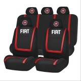 Set Huse Scaune Universale Compatibile cu Fiat &ndash; Negru/Rosu