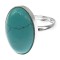 Inel argint reglabil turcoaz 18x13 MM