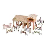 Cumpara ieftin Set Papo Rase de cai si ponei Poney Club - Boxa carton si 4 figurine