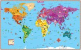 Rand McNally Kids&#039; Illustrated World Wall Map - Folded