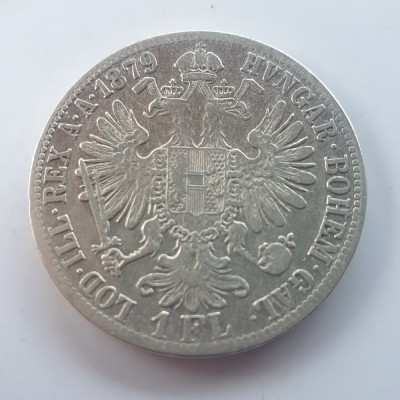 Austria 1 florin 1879 argint Franz Joseph l foto