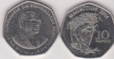 Mauritius 10 rupees diferiti ani, Africa