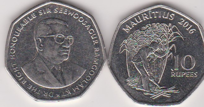 Mauritius 10 rupees diferiti ani
