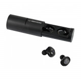 Cumpara ieftin Casti In-Ear wireless TWS, Esperanza Laurel 95830, Bluetooth v.5.0, cu statie de incarcare si snur, negre