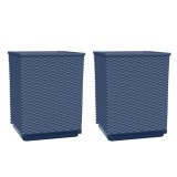 Cumpara ieftin Jardiniere, 2 buc., albastru gri, 30x30x37 cm, polipropilena