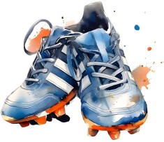 Sticker decorativ, Adidas Crampoane Fotbal, Albastru, 8976ST-1 foto