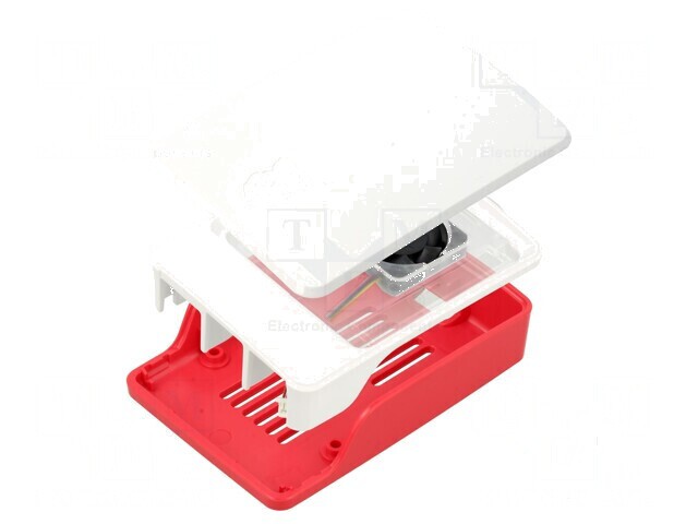 Carcasă Raspberry Pi 5, albă și roșie