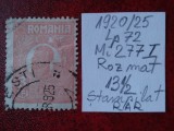 1920- Romania- Ferd. b. mic Mi277I-roz mat-dant.A-stampilat-RAR, Nestampilat