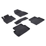 Covorase Cauciuc Premium Stil Tavita Mazda CX-30 2019+ Seintex, Negru Carbon, Fara Miros, Bordura 3cm, Acoperire Integrala