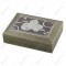 Caseta bijuterii din lemn cu placuta metalica gravata 18&times;13 CM Fluturasi/Margarete/Trandafiri