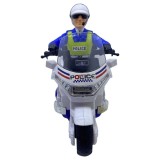 Motocicleta Politie Jucarie cu Sunete si Lumini, Figurina Inclusa, Plastic, Recomandat 3+ Ani