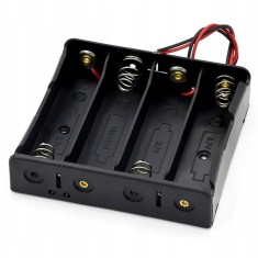 Suport baterii 4x18650, plastic ABS, cu cablu, 14.8V, 4S, DIY, Arduino, electronica