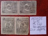 1920- Romania- Ferd. b. mic Mi264-per.vert.+oriz.-div.defecte, Nestampilat