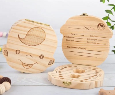 Cutiuta pentru primii dintisori si suvita de par pentru baietei foto