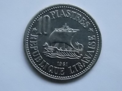 10 PIASTRES 1961 LIBAN-XF foto