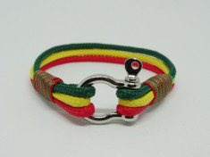 Bratara nautica paracord rasta reggae foto