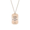Discipulus - Colier personalizat dog tag invatator din argint 925 placat cu aur roz