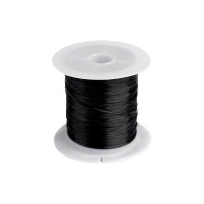Fir elastic plat din nylon Crisalida, diametru 1 mm, Negru foto