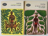 CARTEA JUNGLEI / A DOUA CARTE A JUNGLEI de KIPLING , SET DE DOUA VOLUME , 1966