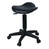 Scaun Ucenic Coafor Cosmetica Mobil Negru Total Pro Beauty - Reglabil, Rotativ, Ergonomic, Salon Profesional