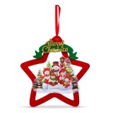 Decor pentru fereastra - LED alb cald - Steaua, om de zapada - ventuza Best CarHome, Oem