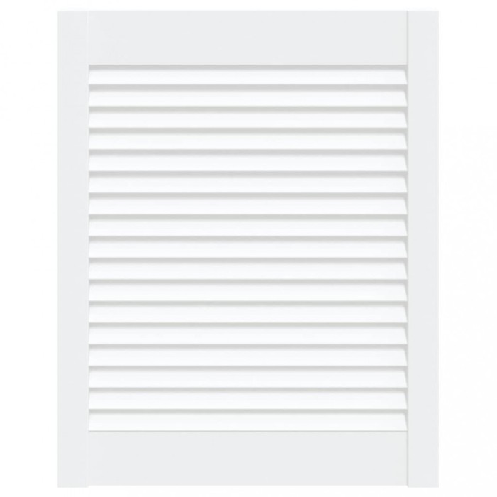 Usa de dulap design lambriu, alb, 61,5x49,4 cm, lemn masiv pin