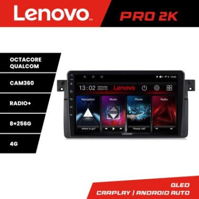 Navigatie BMW Seria 3 E46 Lenovo Kit-052 8 core QLED 2K 8+256 360 Android Waze USB Navigatie Internet Youtube Radio CarStore Technology foto