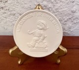 PLACHETA DIN PORTELAN MAT- MARCAJ GOEBEL- M. J. Hummel- THANK YOU FOR COMING D10,2CM