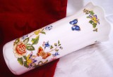 VAZA PORTELAN ENGLEZESC AYNSLEY MODEL COTTAGE GARDEN DECOR FLORI SI FLUTURI 22 CM