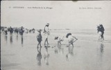 Carte postala, Ostende, Les engants a la plage, perioada interbelica
