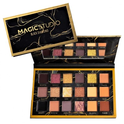 Paleta fard de pleoape Black Diamond, Magic Studio, 18 nuante, 26002 foto