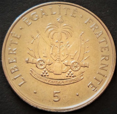 Moneda EXOTICA 5 CENTIMES - HAITI, anul 1997 *cod 5013 - UNC DIN FASIC foto