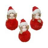Cumpara ieftin Figurina - Angel Foam Faux Fur Glitter Wings - Red - mai multe modele | Kaemingk