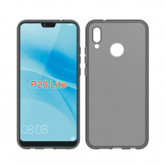 Husa Telefon Silicon Huawei P20 Lite Clear Grey foto