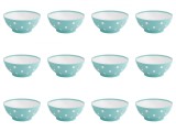 Set boluri, 12 piese, 750 ml, Plastic, Verde deschis