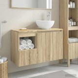 Cumpara ieftin Set dulap baie 2 buc. Stejar Sonoma 79,5 x 41 x 80 cm