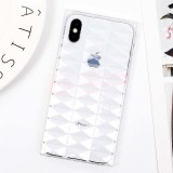 Toc TPU Square 3D Diamond Apple iPhone XS Max CLEAR