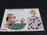 Set 4 Cărți Poștale Vintage Barberousse &ndash; &quot;Plăceri&quot; cu Integrame, Ilustrații Umoristice, Colecție Ani &#039;70!