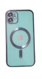 Huse silicon cu incarcare magetica wireless pentru Iphone 11 Mov, Carcasa
