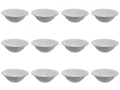 Set boluri, 12 piese, 1.65 L, Portelan, Alb model foto