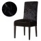 Set 6 huse scaun catifea, Negru