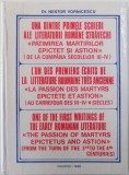 UNA DIN PRIMELE SCRIERI ALE LITERATURII ROMANE STRAVECHI &amp;quot, PATIMIREA MARTIRILOR EPICTET SI ASTION&amp;quot, ( DE LA CUMPANA SECOLELOR III - IV de NES