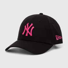 New Era șapcă de baseball din bumbac 9FORTY NEW YORK YANKEES culoarea negru, cu imprimeu, 60503372