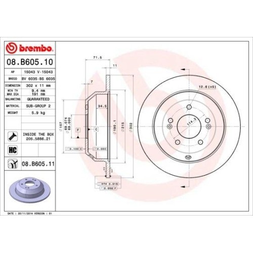Set discuri frana Hyundai Grand Santa Fe, Santa Fe 2 (Cm), Santa Fe 3 (Dm, Santa Fe 3 Box/Suv (Dm); Kia Sorento 2 (Xm), Sorento 2 Box/Suv (Xm), punte