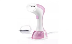 Fier de calcat vertical, electirc, cu rezervor de apa de 130ml, portabil, putere 1200W, cu doua capete- plat si perie, alb