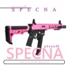 Pusca Airsoft SA-FX02 FLEX&trade; SMG HAL ETU Pink Specna Arms, Upgrade Viteza, Corp Polimer Fibra Sticla, Sistem Schimbare Arc Rapidă, 6mm