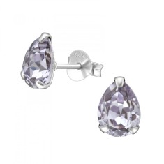 Cercei argint, Para cu cristale Swarovski Smoky Mauve, A4S39463 foto
