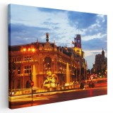 Tablou Piata Cibeles Madrid Spania Tablou canvas pe panza CU RAMA 80x120 cm